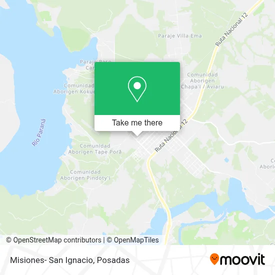 Misiones- San Ignacio map