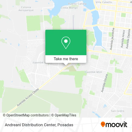Andreani Distribution Center map