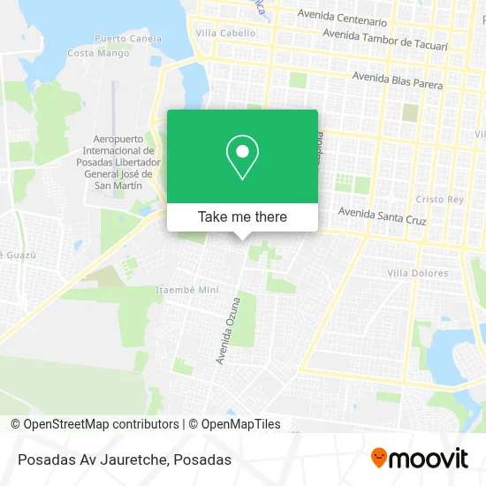 Posadas Av Jauretche map