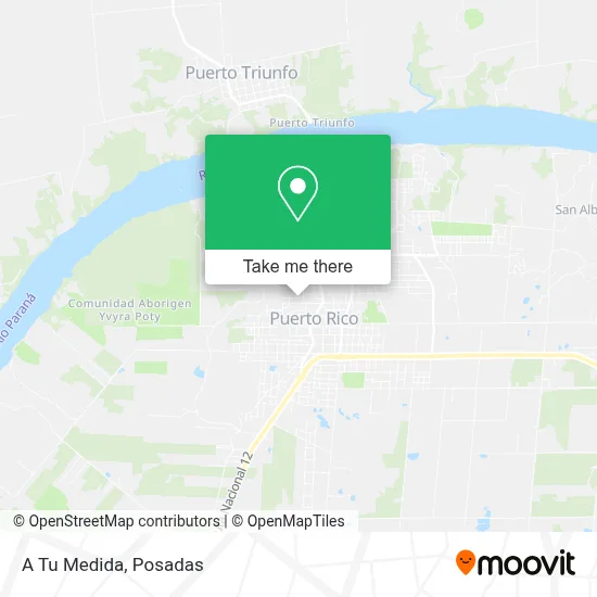 A Tu Medida map