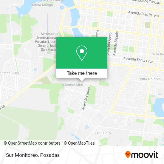 Sur Monitoreo map