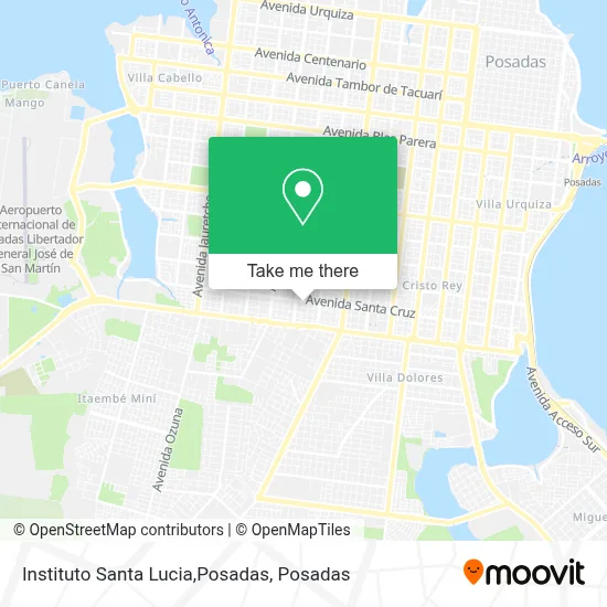 Instituto Santa Lucia,Posadas map