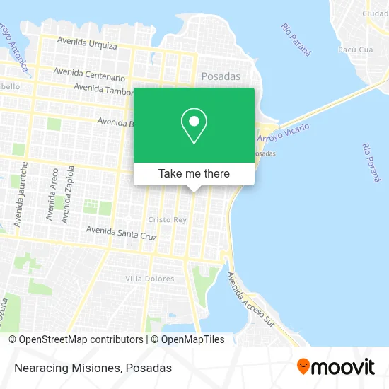 Nearacing Misiones map
