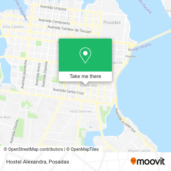 Hostel Alexandra map