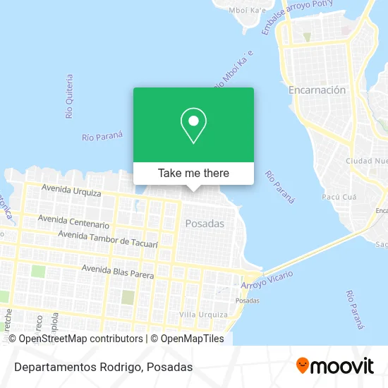 Departamentos Rodrigo map