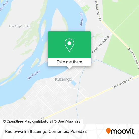 Radiovivafm Ituzaingo Corrientes map