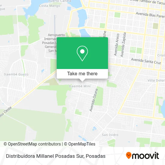 Distribuidora Millanel Posadas Sur map