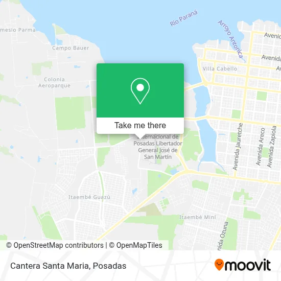 Cantera Santa Maria map