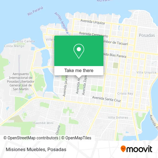 Misiones Muebles map