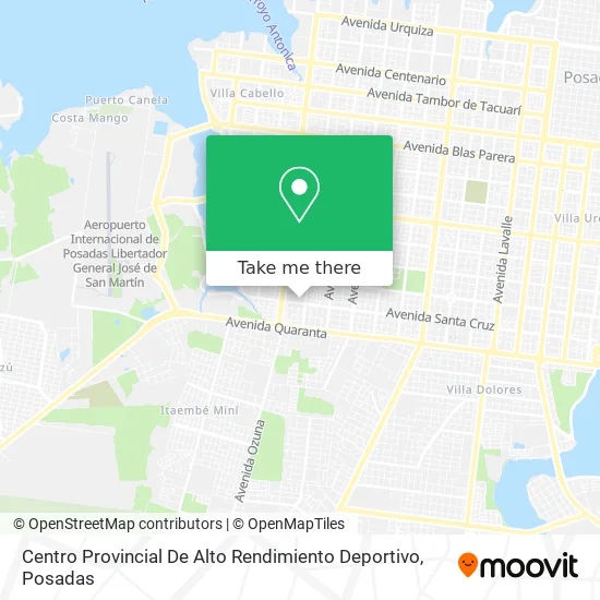 Mapa de Centro Provincial De Alto Rendimiento Deportivo