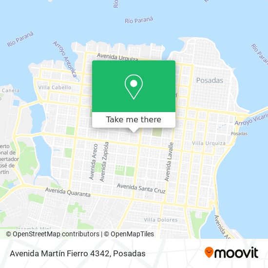 Mapa de Avenida Martín Fierro 4342