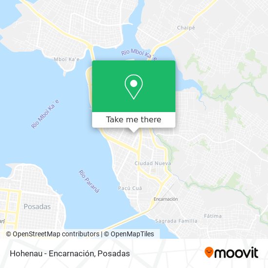 Hohenau - Encarnación map