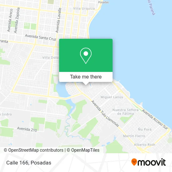 Calle 166 map