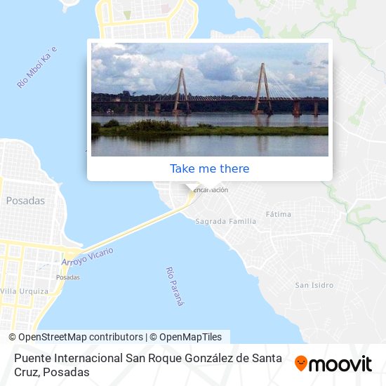 Puente Internacional San Roque González de Santa Cruz map