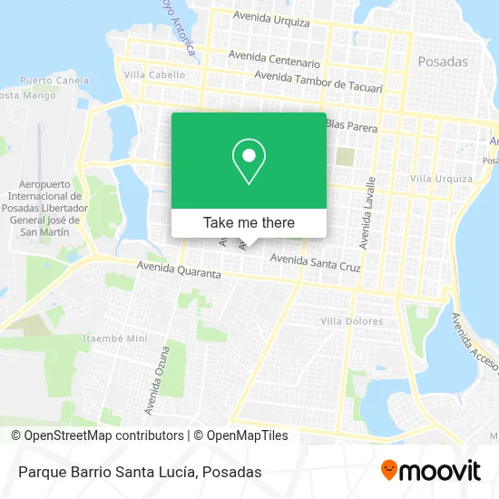 Parque Barrio Santa Lucía map