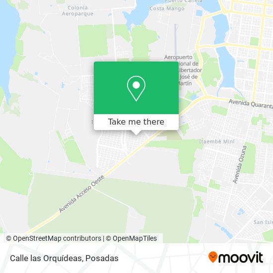 Calle las Orquídeas map