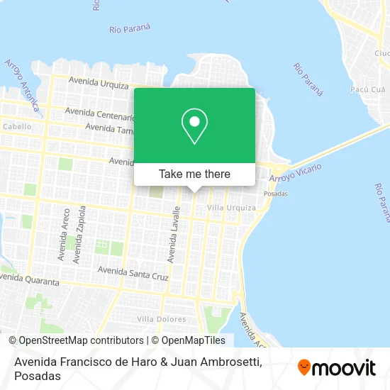 Avenida Francisco de Haro & Juan Ambrosetti map