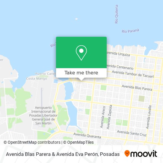 Avenida Blas Parera & Avenida Eva Perón map