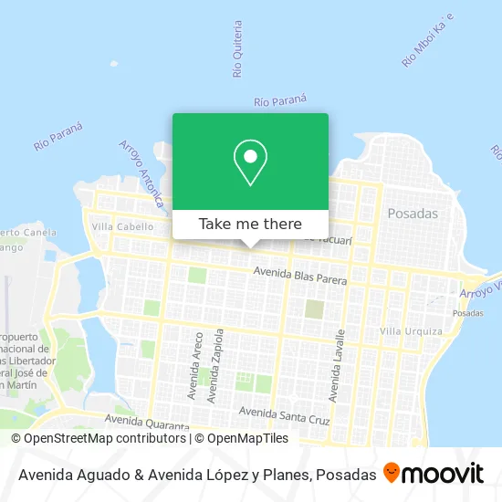 Mapa de Avenida Aguado & Avenida López y Planes