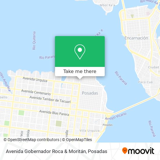 Avenida Gobernador Roca & Moritán map