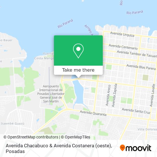 Avenida Chacabuco & Avenida Costanera (oeste) map