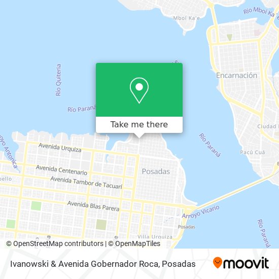 Mapa de Ivanowski & Avenida Gobernador Roca