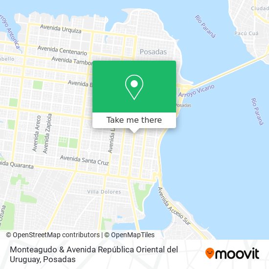 Monteagudo & Avenida República Oriental del Uruguay map