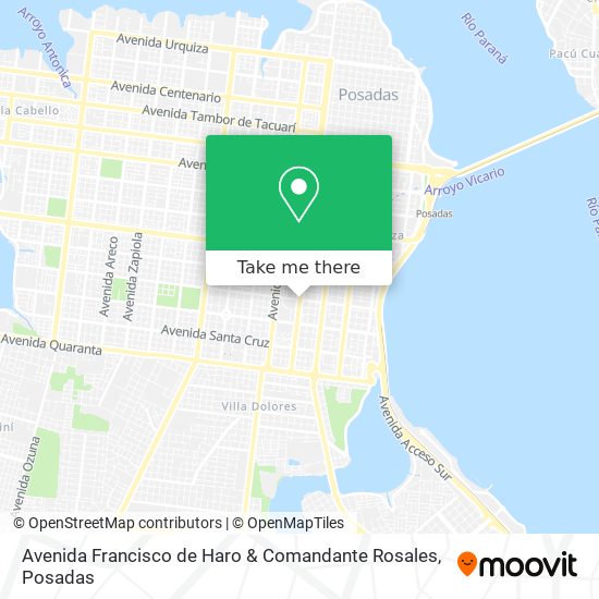 Avenida Francisco de Haro & Comandante Rosales map