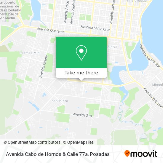 Avenida Cabo de Hornos & Calle 77a map