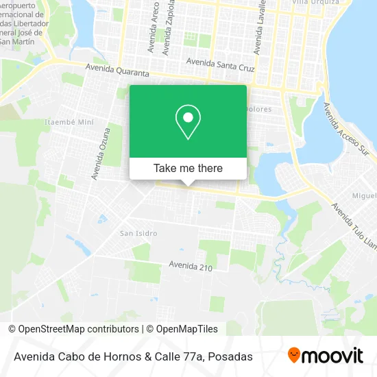 Avenida Cabo de Hornos & Calle 77a map