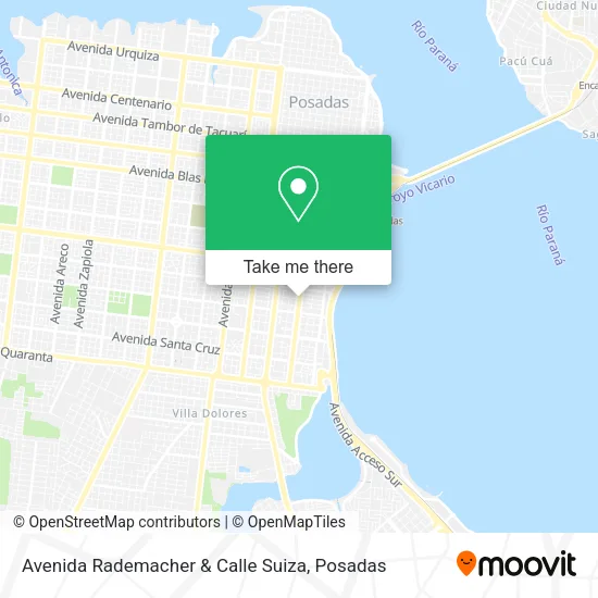 Avenida Rademacher & Calle Suiza map