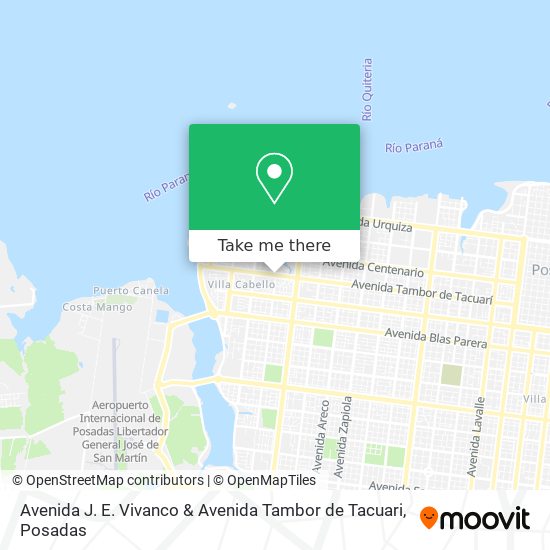 Mapa de Avenida J. E. Vivanco & Avenida Tambor de Tacuari