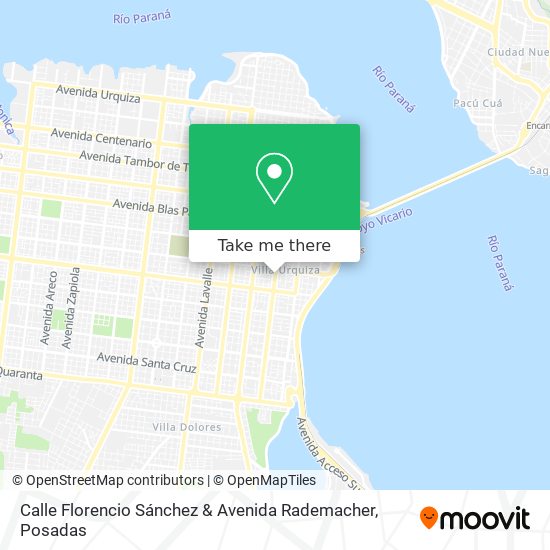 Mapa de Calle Florencio Sánchez & Avenida Rademacher