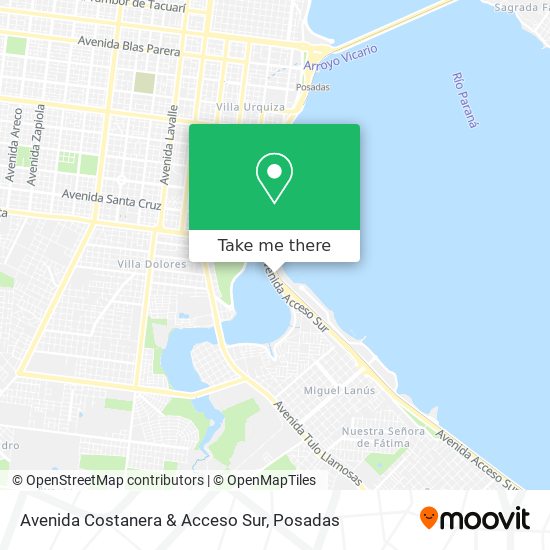 Avenida Costanera & Acceso Sur map