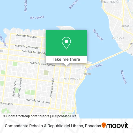 Mapa de Comandante Rebollo & Republic del Líbano