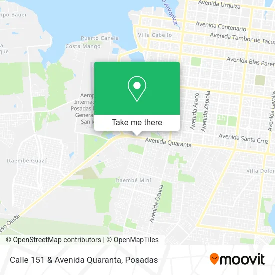 Calle 151 & Avenida Quaranta map