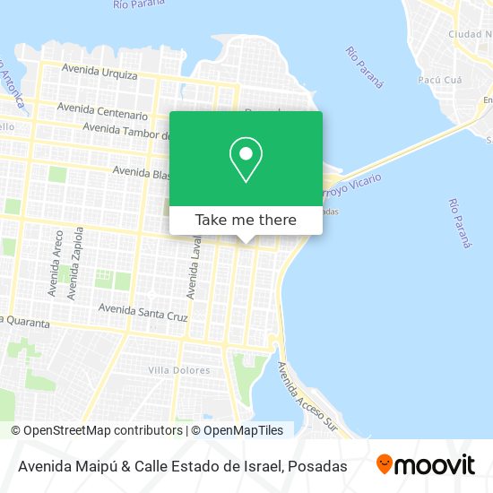 Mapa de Avenida Maipú & Calle Estado de Israel