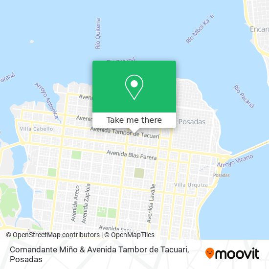 Mapa de Comandante Miño & Avenida Tambor de Tacuari
