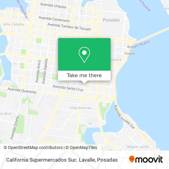 California Supermercados Suc. Lavalle map