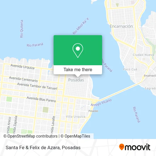 Santa Fe & Felix de Azara map