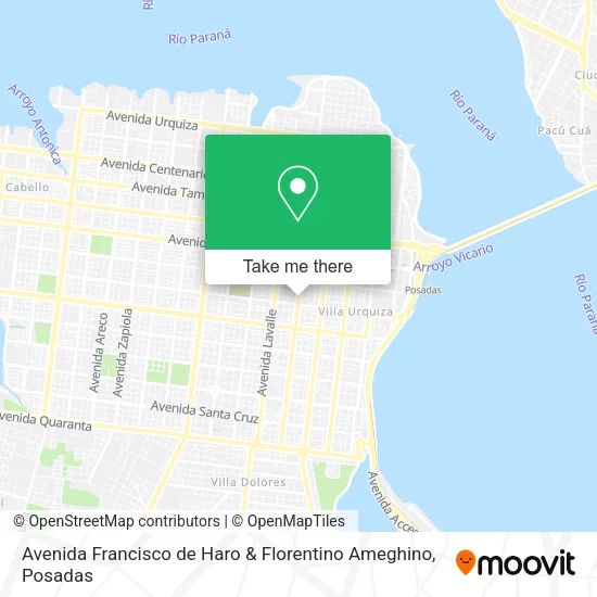 Avenida Francisco de Haro & Florentino Ameghino map