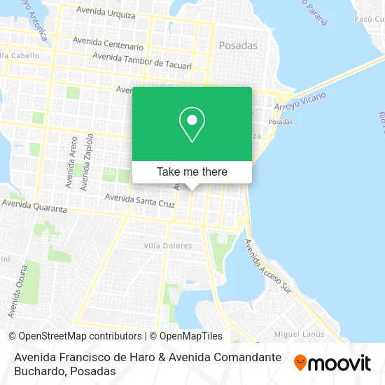 Avenida Francisco de Haro & Avenida Comandante Buchardo map