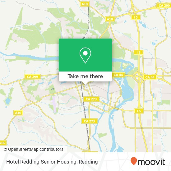 Hotel Redding Senior Housing map