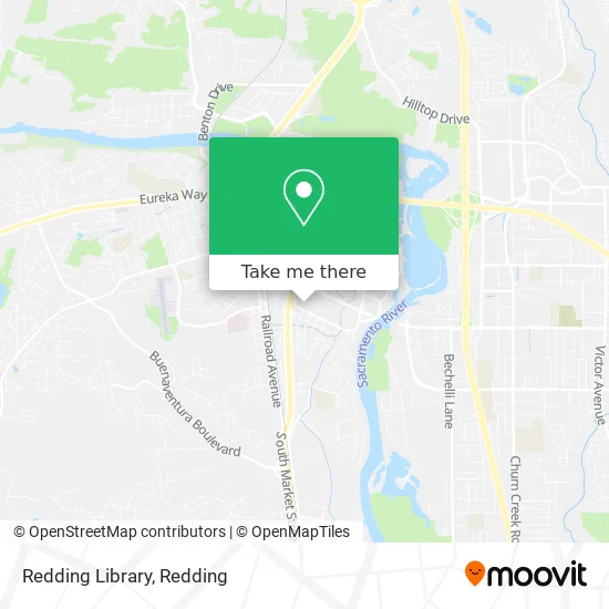Redding Library map