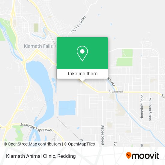 Mapa de Klamath Animal Clinic