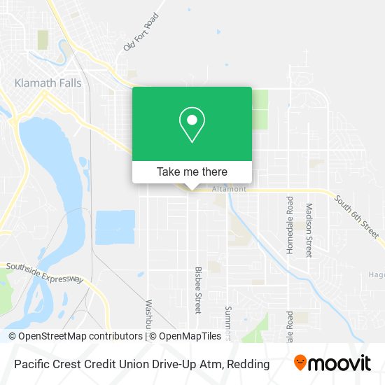 Mapa de Pacific Crest Credit Union Drive-Up Atm