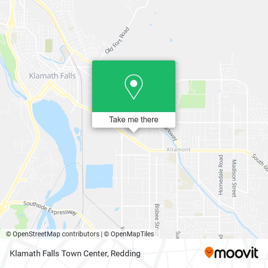 Klamath Falls Town Center map
