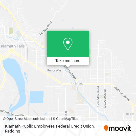 Klamath Public Employees Federal Credit Union map