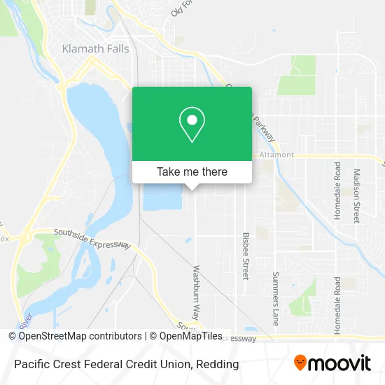 Pacific Crest Federal Credit Union map