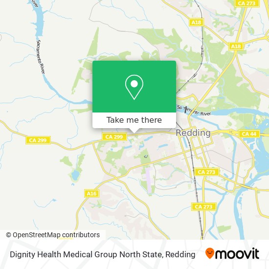 Dignity Health Medical Group North State map